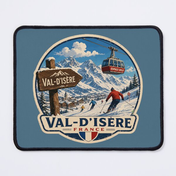 Item preview, Val-d'Isere France Skiing Ski Alps Espace Killy Sticker TShirt 04 designed and sold by OuterShellUK.