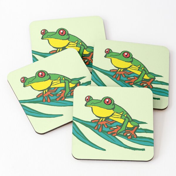 Item preview, Costa Rica Red Eyes Frog flat color logo designed and sold by Konopikyu.