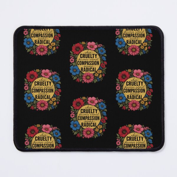 Item preview, Compassion Seems Radical Kindness Floral Botanical Retro Wreath Graphic designed and sold by YasuoShop.