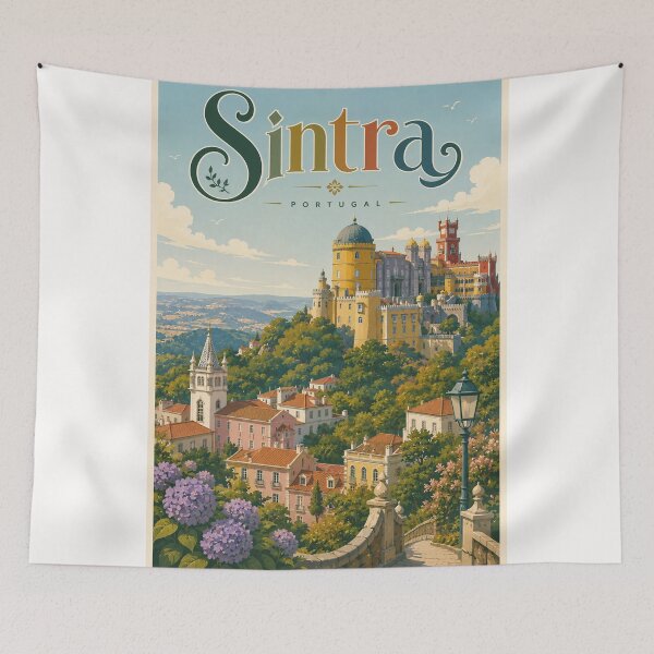 Item preview, Pena Palace Sintra Portugal Above the Serra de Sintra Hills designed and sold by Places On Earth.