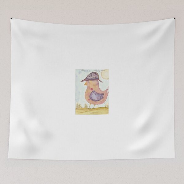 Item preview, Certified Fancy Unofficially Feral Hen Watercolor Quote designed and sold by lumekind.
