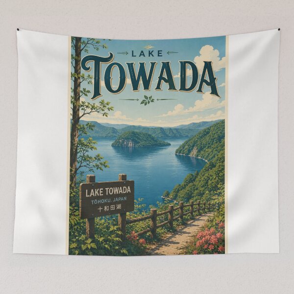Item preview, Lake Towada Tohoku Japan Forested Caldera Landscape designed and sold by Places On Earth.