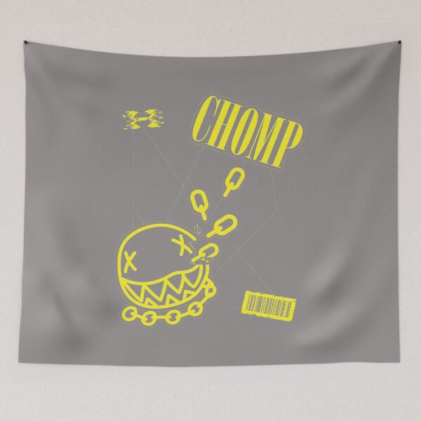Aperçu de l'œuvre T-shirt CHOMP Scary Chain Smiley Face - 68 créée et vendue par AndSagner.