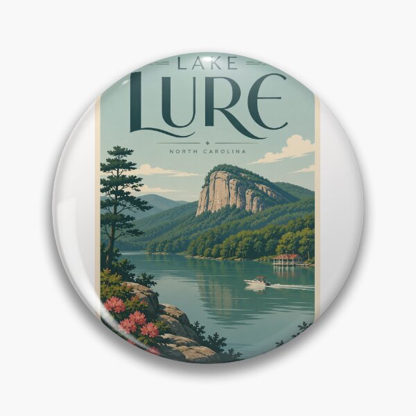 Item preview, Lake Lure North Carolina Beneath Chimney Rock and Blue Ridge Mountains designed and sold by Places On Earth.