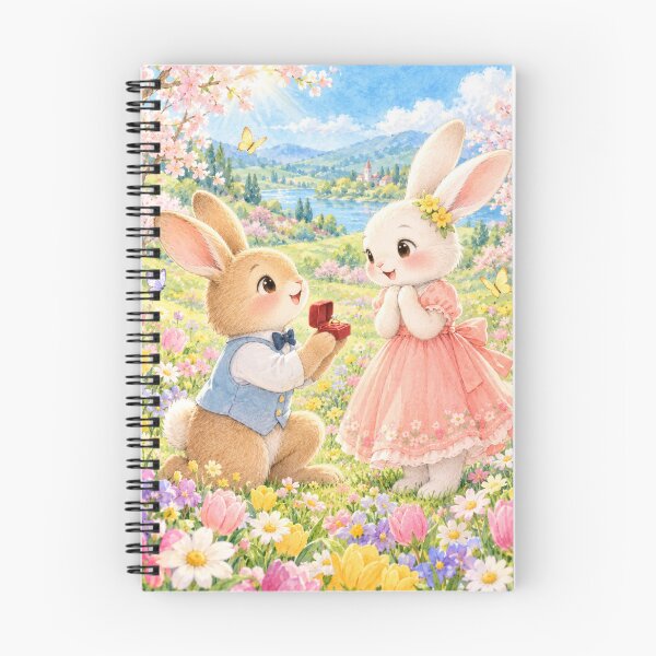 Item preview, A Little Promise in Bloom — Bunny Proposal designed and sold by SEIMEI2025.