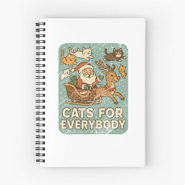 Item preview, Cats For Everybody Cute Vintage Christmas Santa Sleigh Cat Lover Graphic designed and sold by QLShop.