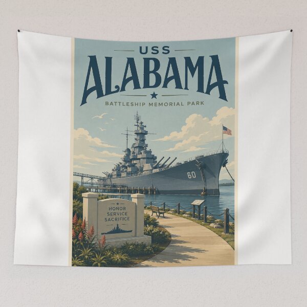 Item preview, USS Alabama Battleship Memorial Park Mobile Alabama Waterfront designed and sold by Places On Earth.