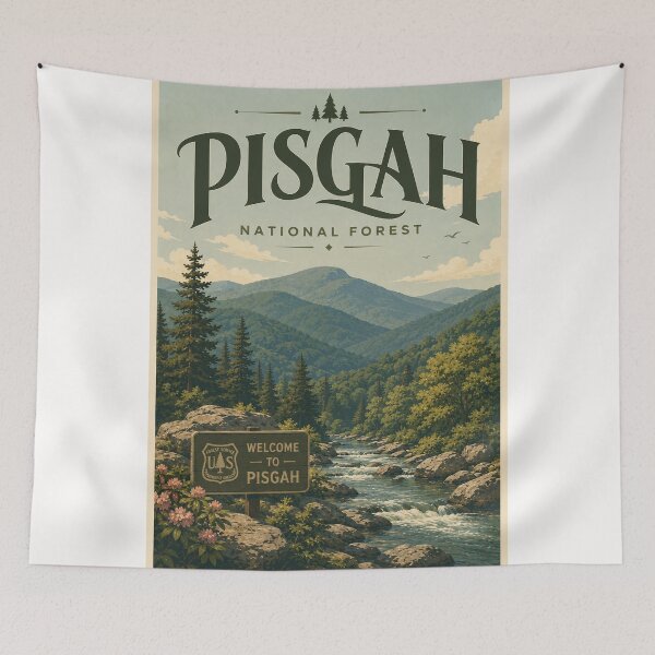 Item preview, Pisgah National Forest North Carolina Blue Ridge Mountain River Valley designed and sold by Places On Earth.