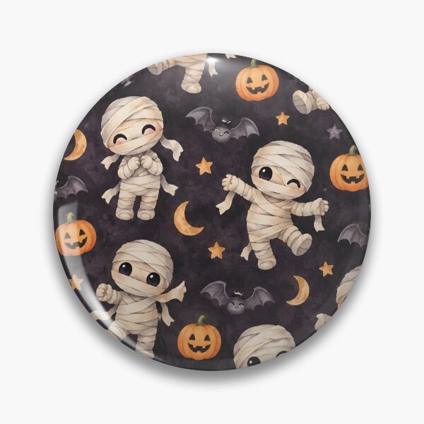 Item preview, Cute Mummy Halloween Watercolor Pattern designed and sold by blankTeeShirt.