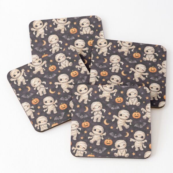 Item preview, Cute Mummy Halloween Watercolor Pattern designed and sold by blankTeeShirt.