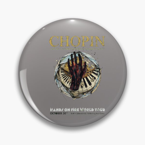 Item preview, Chopin Hands On Fire World Tour Vintage Tee-12 designed and sold by AndSagner.