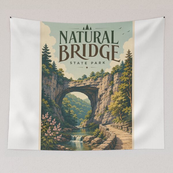 Item preview, Natural Bridge State Park Cedar Creek Gorge Virginia Landmark designed and sold by Places On Earth.