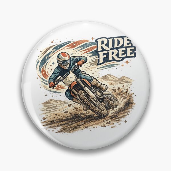 Item preview, Ride Free Motocross Dirt Bike Rider Vintage Off Road Racing Art designed and sold by inkoutninja.