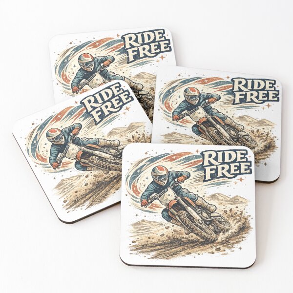 Item preview, Ride Free Motocross Dirt Bike Rider Vintage Off Road Racing Art designed and sold by inkoutninja.