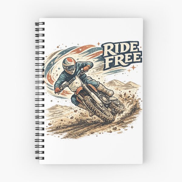 Item preview, Ride Free Motocross Dirt Bike Rider Vintage Off Road Racing Art designed and sold by inkoutninja.