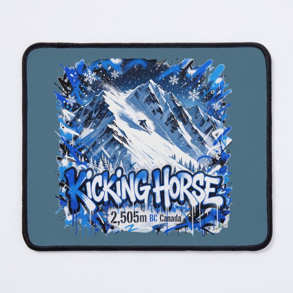 Item preview, Kicking Horse Ski Resort Canada Skiing Rockies Sticker TShirt 04 designed and sold by OuterShellUK.