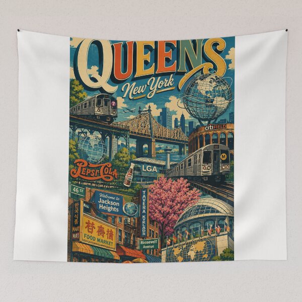 Item preview, Queens New York Landmarks from Flushing Meadows to Jackson Heights designed and sold by Places On Earth.