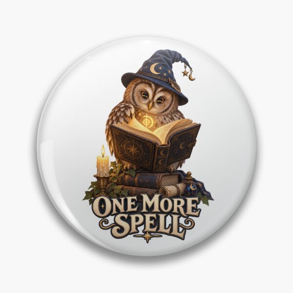 Item preview, One More Spell Reading Owl designed and sold by TrendTribeTP.