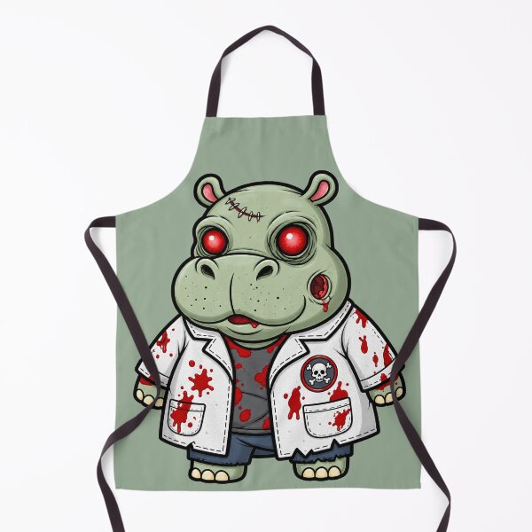 Item preview, Funny Hippo Halloween Zombie Doctor Monster Spooky Art designed and sold by ArtDesignTp.