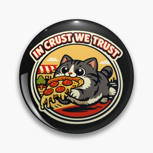 Item preview, Funny Cat Eating Pizza Retro Vintage Pizza Lover Gift designed and sold by BeardWave.