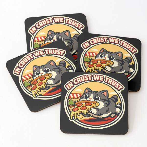 Item preview, Funny Cat Eating Pizza Retro Vintage Pizza Lover Gift designed and sold by BeardWave.