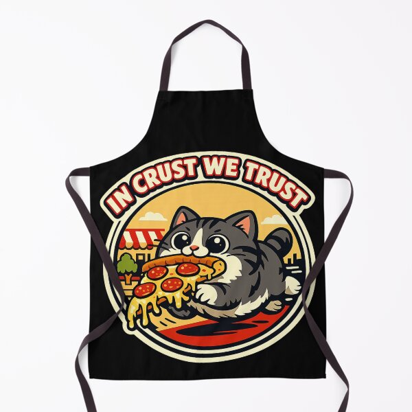 Item preview, Funny Cat Eating Pizza Retro Vintage Pizza Lover Gift designed and sold by BeardWave.