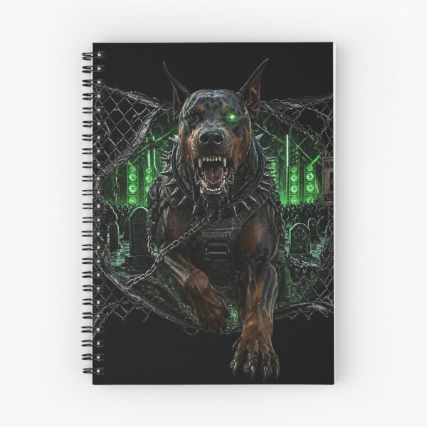 Item preview, Cyberpunk Doberman Security Graveyard Rave Frame Graphic designed and sold by LazyDayzCo.