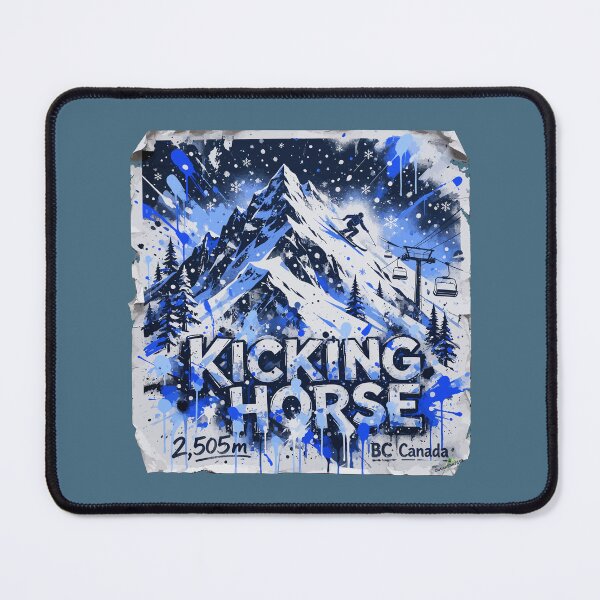 Item preview, Kicking Horse Ski Resort Canada Skiing Rockies Sticker TShirt 04 designed and sold by OuterShellUK.