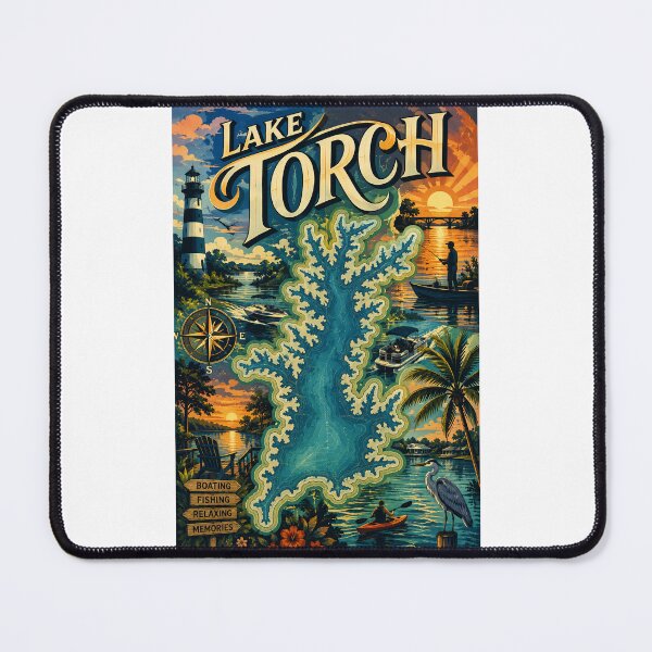 Item preview, Lake Torch Michigan Inland Waterway and Northern Lakeshore designed and sold by Places On Earth.