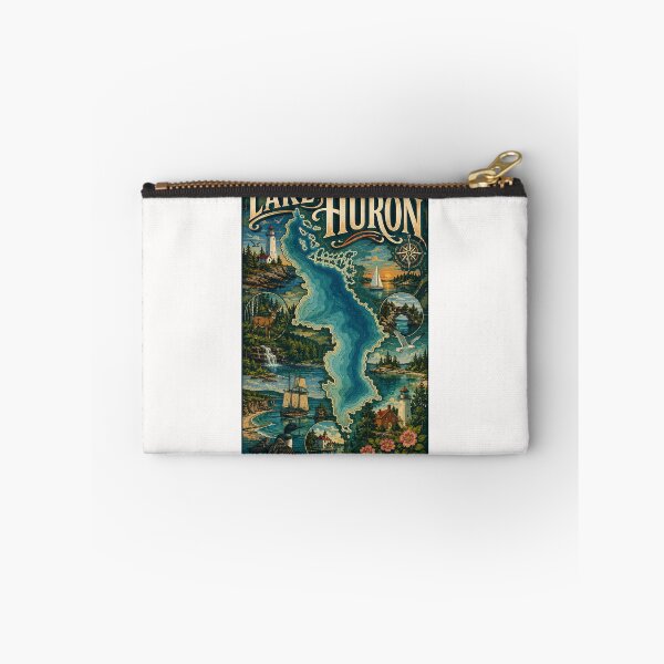 Item preview, Lake Huron Great Lakes Coast with Lighthouses and Island Shores designed and sold by Places On Earth.