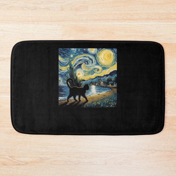 Item preview, Starry-Night-Walking-Cat designed and sold by mcrillwean.