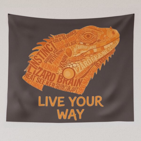 Item preview, Orange Lizard Typography Design designed and sold by PlengPoomofArts.