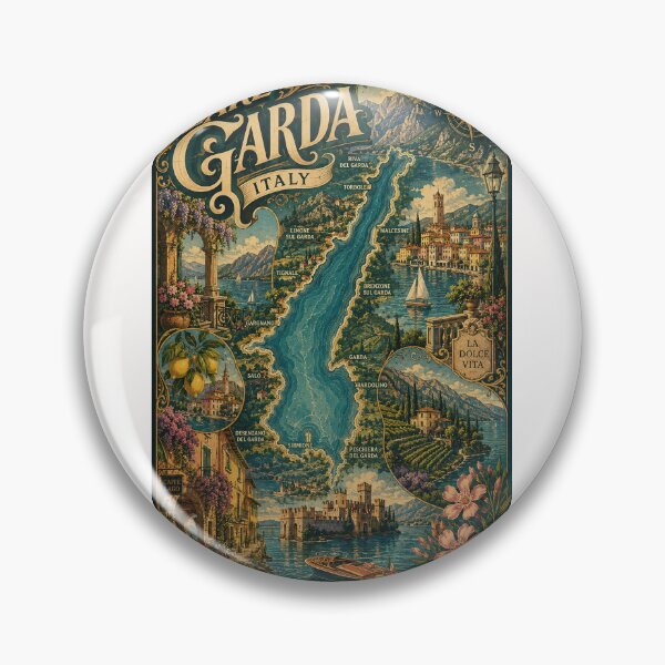 Item preview, Lake Garda Italy with Sirmione and Alpine Waterfront Towns designed and sold by Places On Earth.