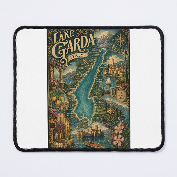 Item preview, Lake Garda Italy with Sirmione and Alpine Waterfront Towns designed and sold by Places On Earth.