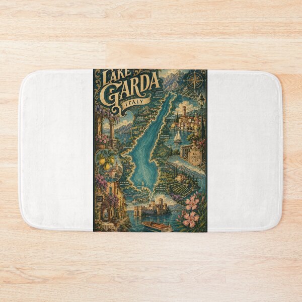 Item preview, Lake Garda Italy with Sirmione and Alpine Waterfront Towns designed and sold by Places On Earth.
