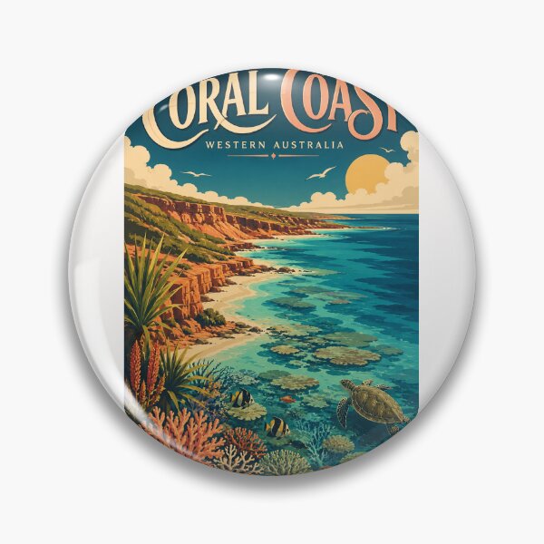 Item preview, Coral Coast Western Australia Reef Shoreline and Indian Ocean designed and sold by Places On Earth.