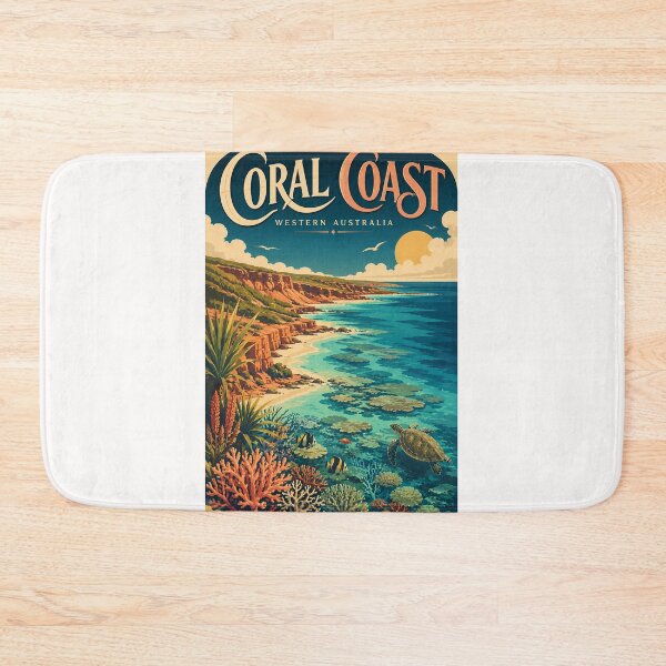 Item preview, Coral Coast Western Australia Reef Shoreline and Indian Ocean designed and sold by Places On Earth.