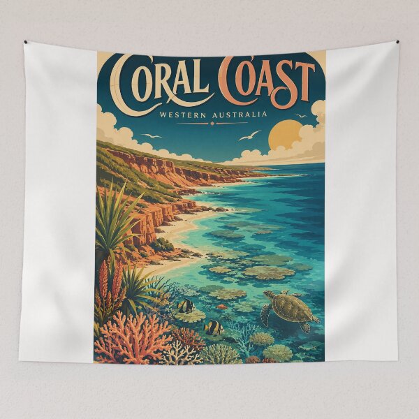 Item preview, Coral Coast Western Australia Reef Shoreline and Indian Ocean designed and sold by Places On Earth.