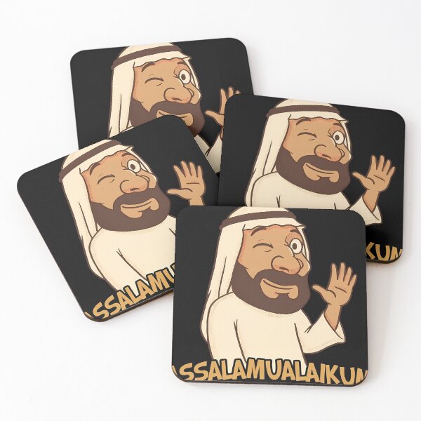 Item preview, Friendly Arab Man Waving Assalamualaikum Cartoon designed and sold by HarrisonSteere.