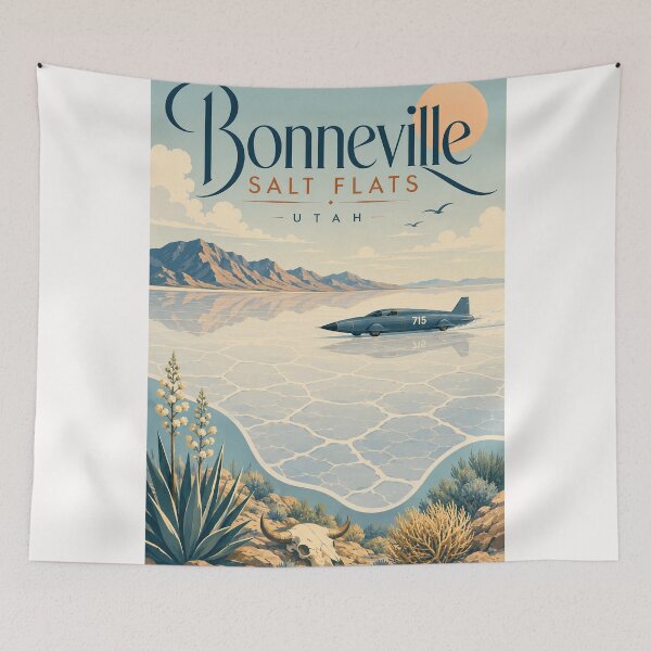 Item preview, Bonneville Salt Flats Utah with Wasatch Mountains designed and sold by Places On Earth.