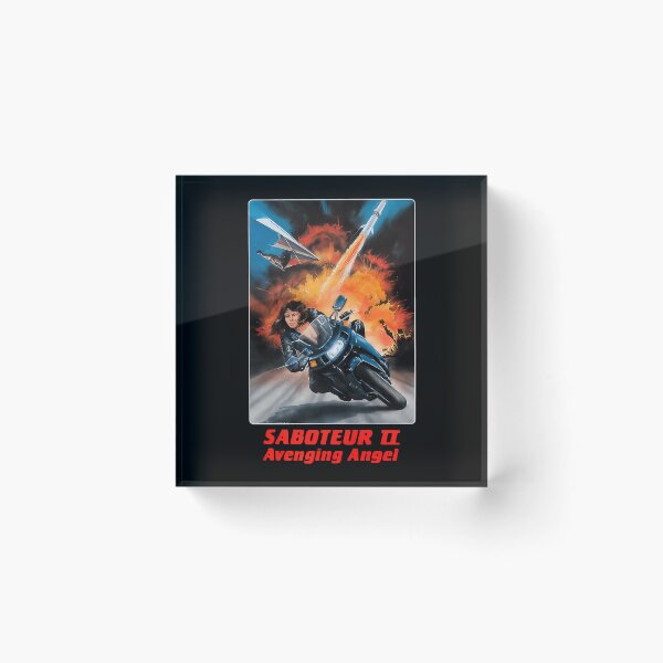 Item preview, Female Biker On Blue Motorcycle Near Explosive Missile Launch designed and sold by MillicentCouder.