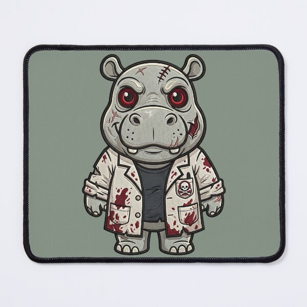 Item preview, Cute Halloween Hippo  Zombie Doctor Monster Spooky Humor designed and sold by ArtDesignTp.