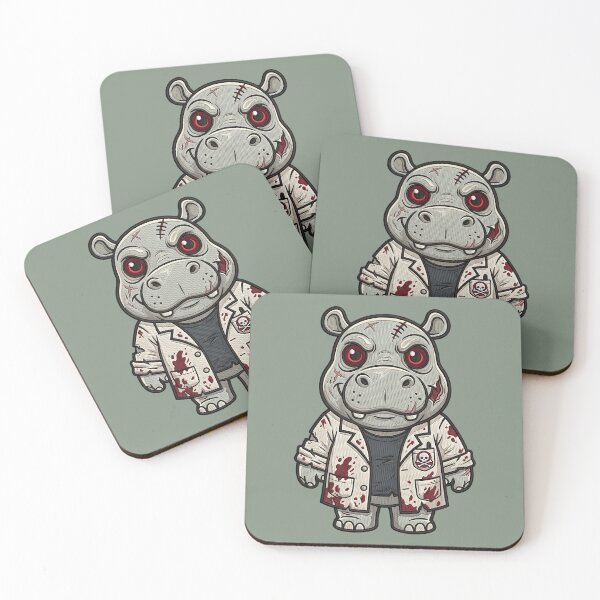 Item preview, Cute Halloween Hippo  Zombie Doctor Monster Spooky Humor designed and sold by ArtDesignTp.