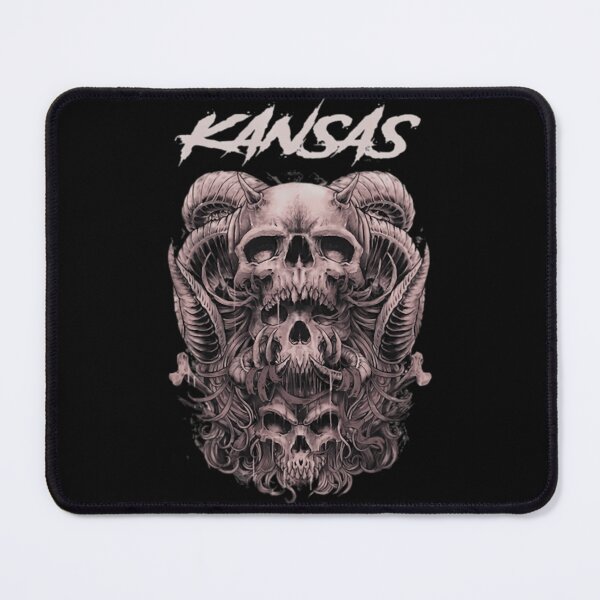 Item preview, Kansas Progressive Rock Dark Gothic Skull Graphic designed and sold by CecilLeannon.