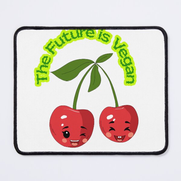 Item preview, The Future Is Vegan Cute Cherry Quote designed and sold by Lakshimalsha.
