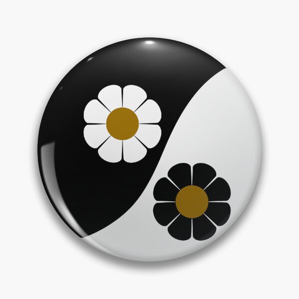 Item preview, black-and-white retro flower design designed and sold by ZenithDrip.
