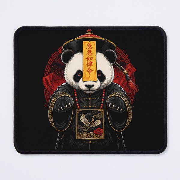 Item preview, 急急如律令 Jiangshi Panda - Chinese Vampire Talisman Halloween Streetwear designed and sold by Eagle Vision Designs.