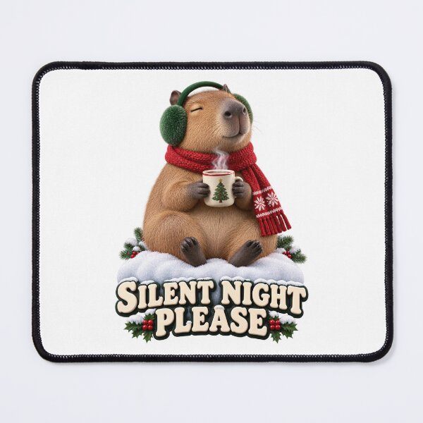 Item preview, Silent Night Please Capybara designed and sold by TrendTribeTP.