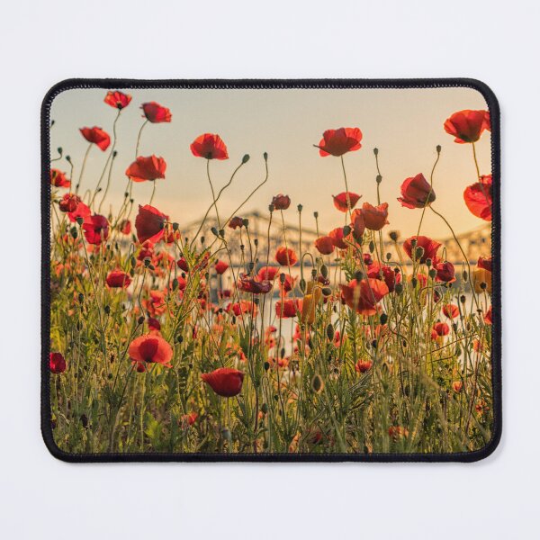 Item preview, Red poppy flowers and Natchez bridge designed and sold by Photopat.