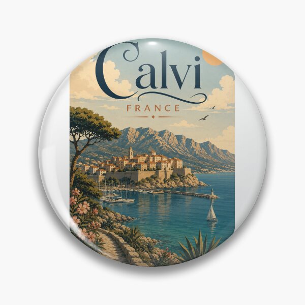 Item preview, Calvi Corsica France Citadel Over Mediterranean Harbor designed and sold by Aryabek.